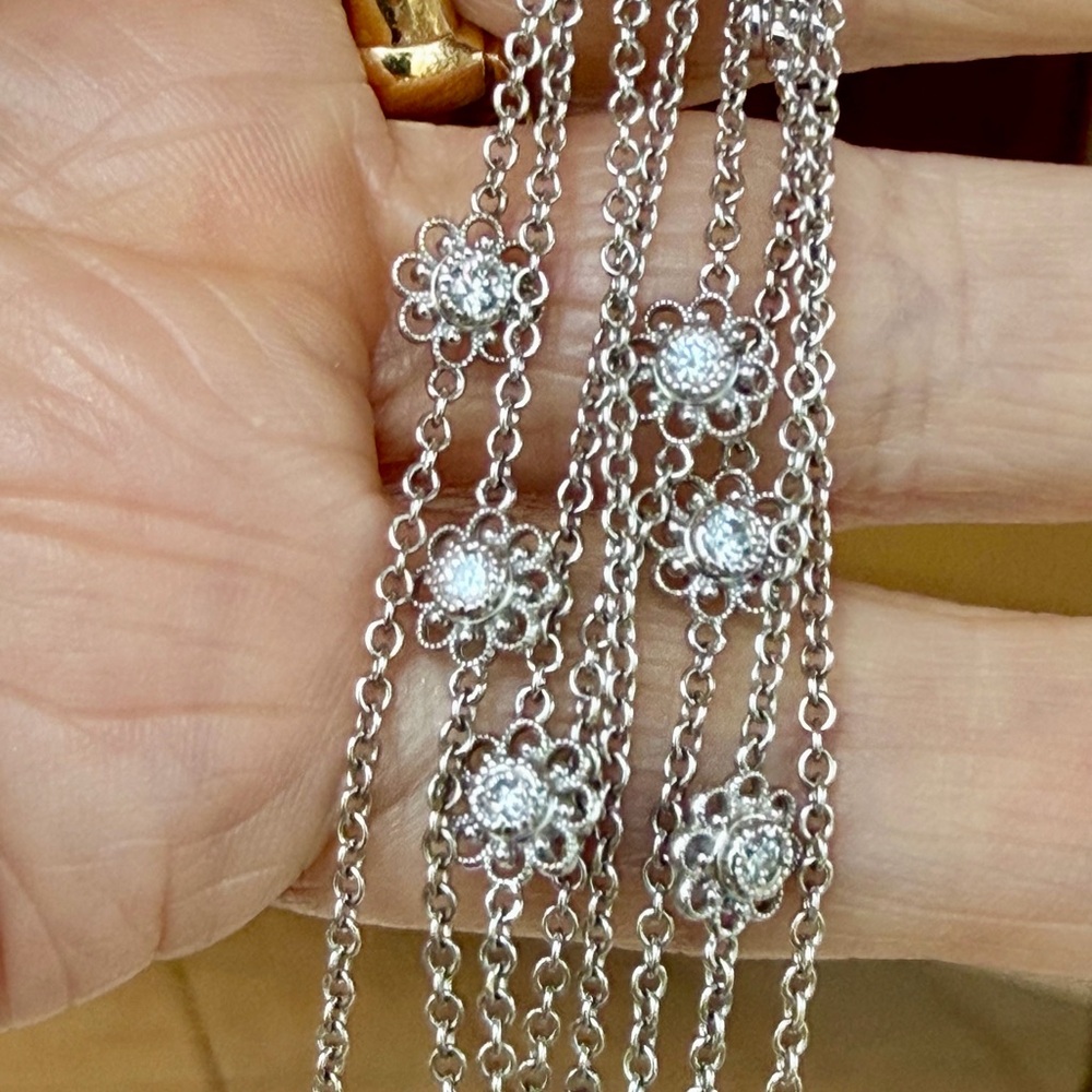 14 karat gold, and 1.10 CTW diamond chain